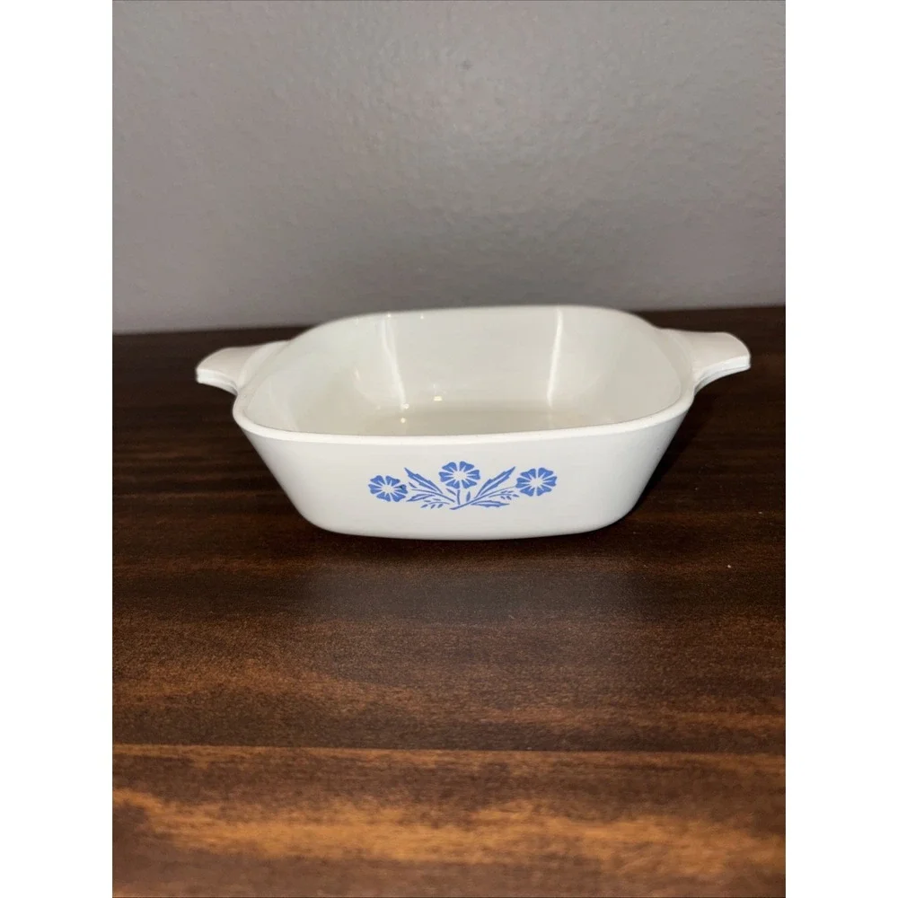 Vintage 60's Set Of 3 Corning Ware Blue Cornflower 2xP-41 & P-1 3/4-B/No Lids